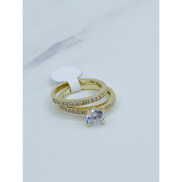 10k Solid Gold ring wedding set women’s band and engagement - Picture 7 of 7